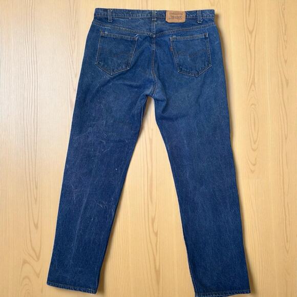 VTG 80s Levi’s 505 Jean 42x32 (Act 39x32) Med Wash Blue Denim Distressed Casual - Picture 4 of 16